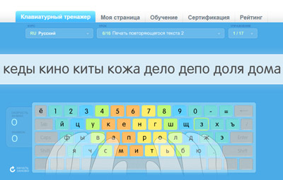 Клавиатурный тренажер Клавиатурный тренажер